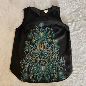Merona Sz S Printed Black  Tank